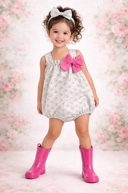 Pelele flores de mi bebé moda infantil Niña con pelele de mi bebé moda infantil